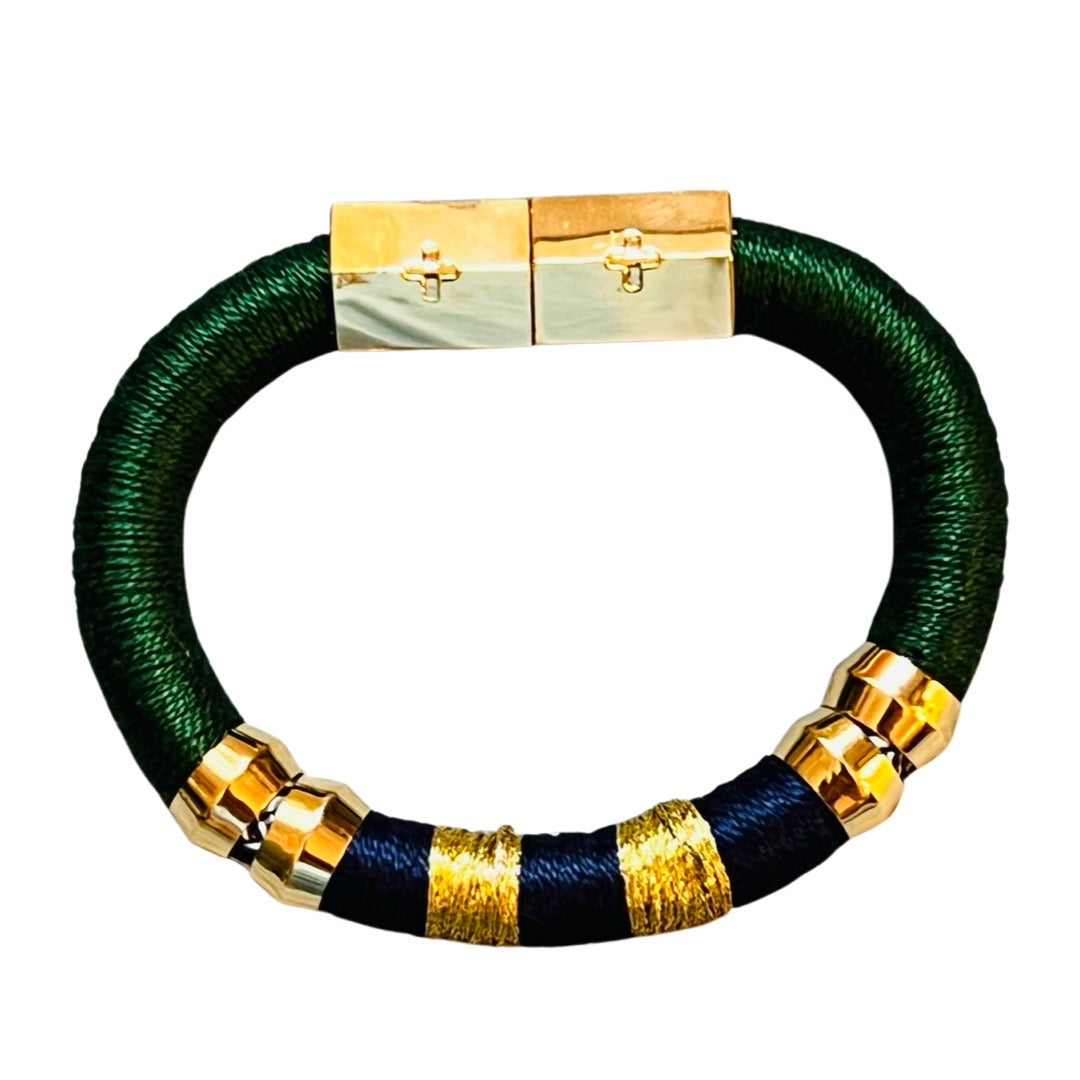 Gameday Bracelet Green, Blue, and Gold