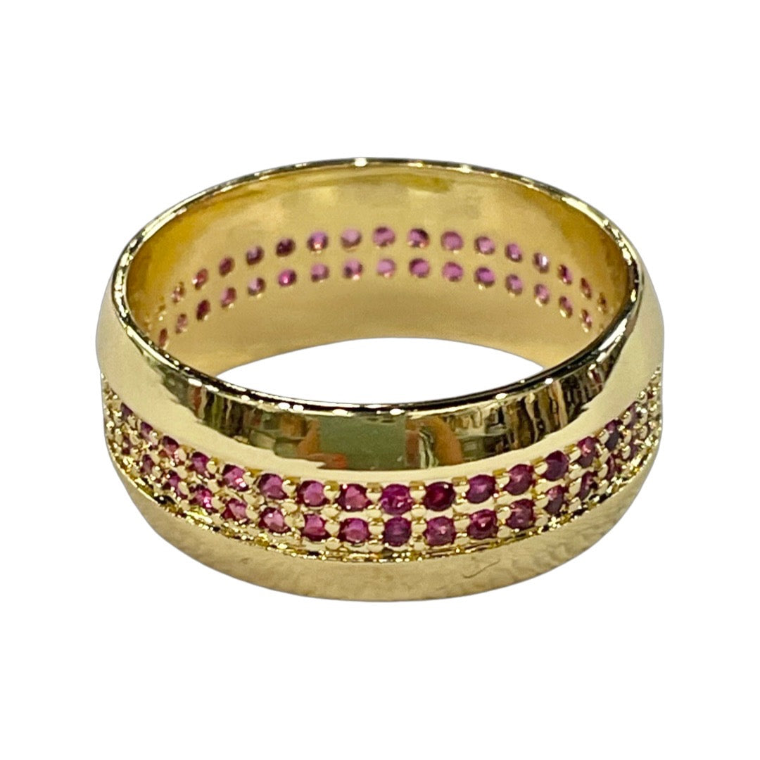Classic Pink Rhinestone Ring