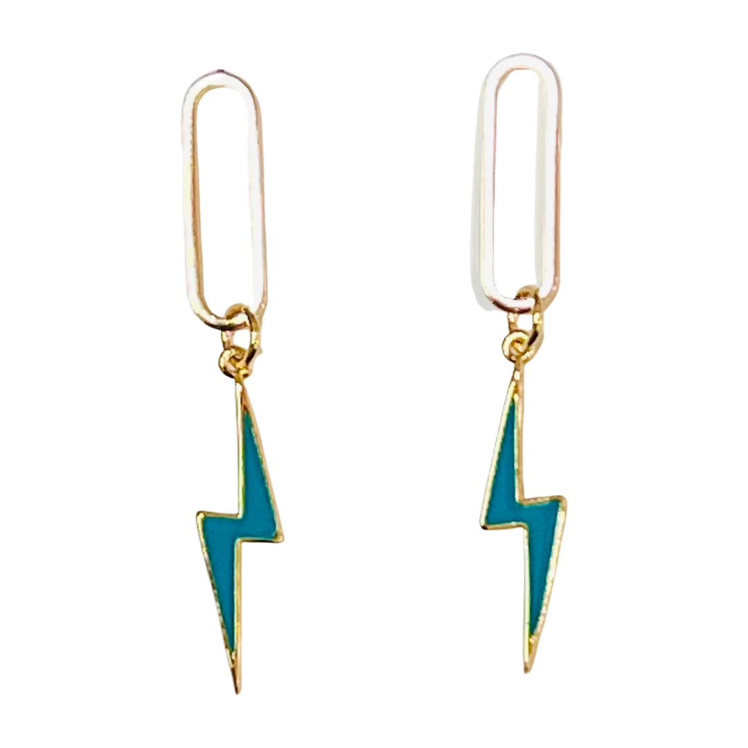Lightning bolt 2025 clip on earrings