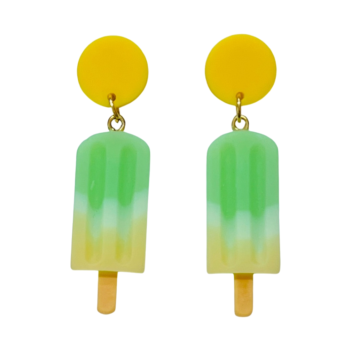 Small Popsicle Lime Earrings