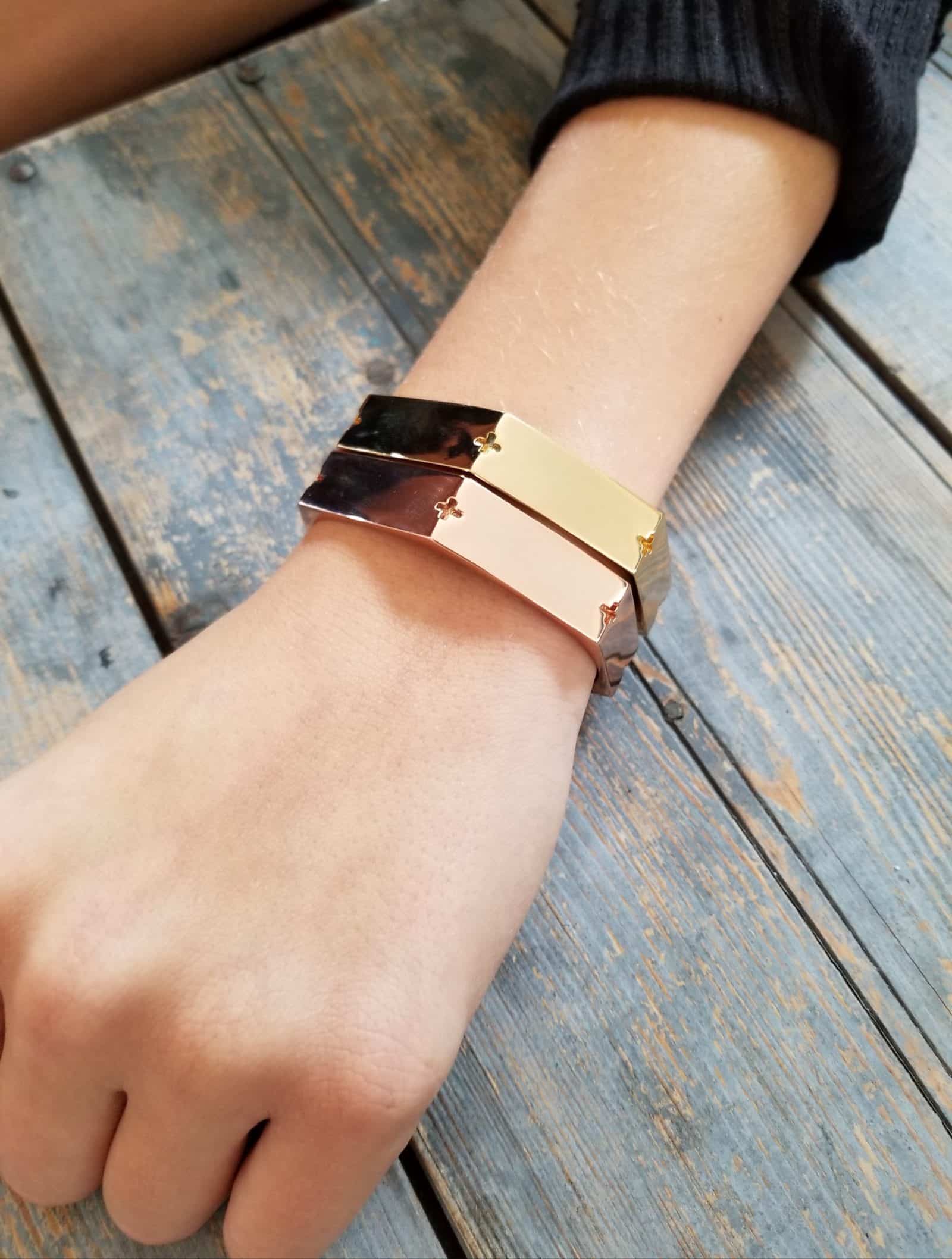 Metal Rose Gold Thick Bracelet